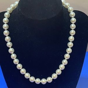 Vintage Pearl Strand Necklace, Silver Closure
